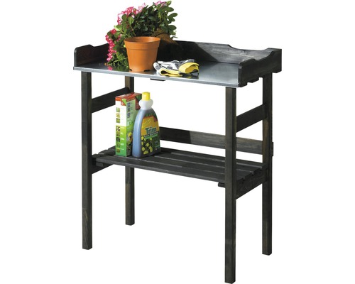 Tuinwerktafel met twee niveaus en tuinaccessoires