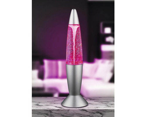 Decoratieve lavalamp met vloeistof en glitterdeeltjes