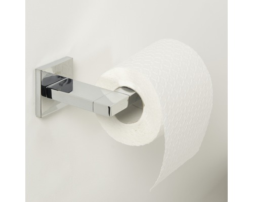 Toiletpapierhouder van metaal met rol toiletpapier