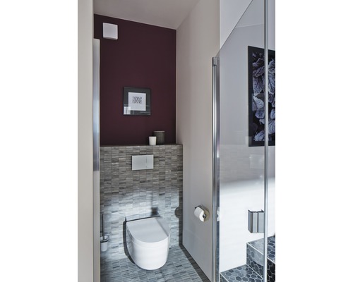 Moderne badkamer met toilet, tegels en douche
