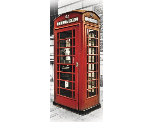 Deursticker Londen telefooncel 91x211 cm