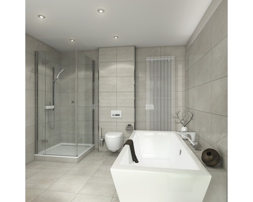 Lichte badkamer met douche, toilet en bad