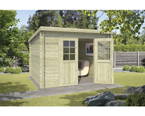 Houten tuinhuis met dubbele deur