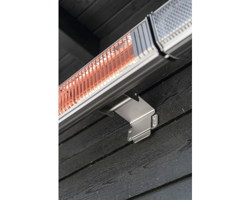 Wandgemonteerde terrasverwarmer met beugel