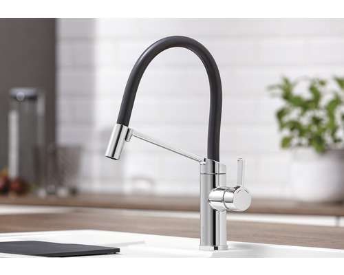 Keukenkraan met flexibele uitloop