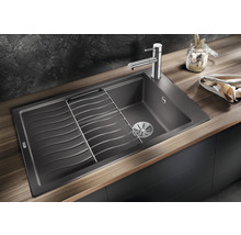 Spoelbak met afdruipvlak, afdruiprek en kraan