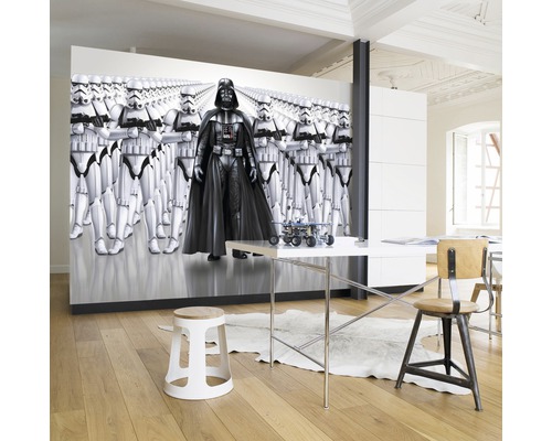 Kamerdecoratie met muurschildering van Darth Vader en Stormtroopers in Star Wars-stijl