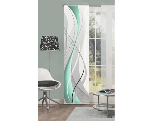 Decoratief schuifgordijn met abstract design voor raam