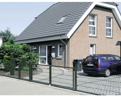 Dubbelstaafmat hek voor een woonhuis