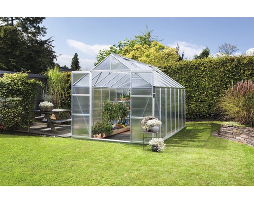 VITAVIA Tuinkas Uranus 11500 polycarbonaat 4 mm alu met fundament, 257x445x248 cm