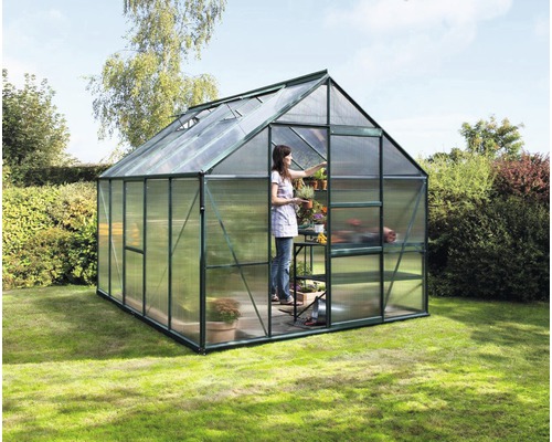 VITAVIA Tuinkas Meridian 1 8300 polycarbonaat 6 mm smaragd, 257x321x231,8 cm