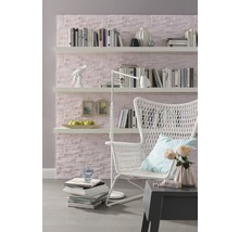 DECOSA Wandpaneel kunststof steen wit 50x20 cm 5 stuks