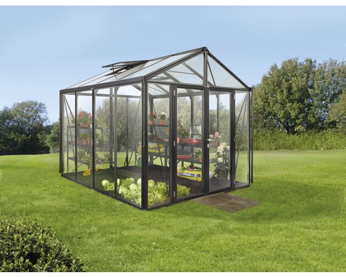 VITAVIA Tuinkas Zeus Comfort 8100 veiligheidsglas/polycarbonaat 3 mm zwart, 258,4x316,4x250,4 cm