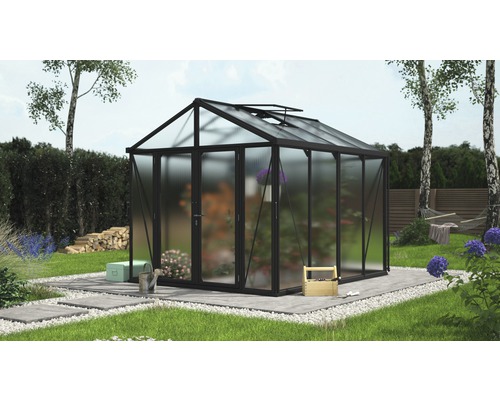 VITAVIA Tuinkas Zeus Comfort 8100 polycarbonaat 10 mm zwart, 258,4x316,4x250,4 cm