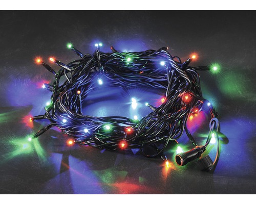 KONSTSMIDE Kerstverlichting LED lichtsnoer koppelbaar 50 lampjes gekleurd 4,9 m Lichtsnoer met veelkleurige ledlampen