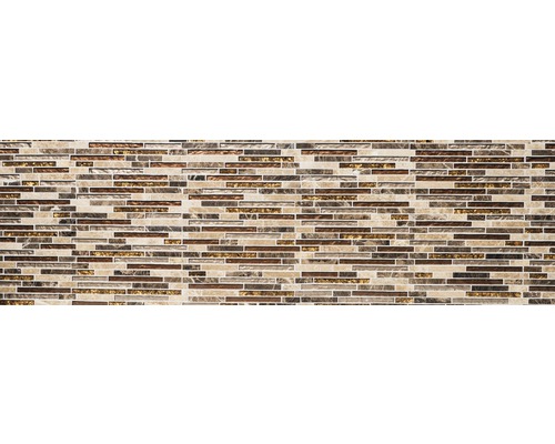 Mozaïektegel met horizontaal streepjespatroon