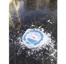 Thermometer op een ijsvlakte