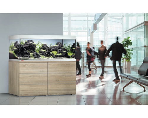 Aquariumcombinatie met onderkast in modern kantoor