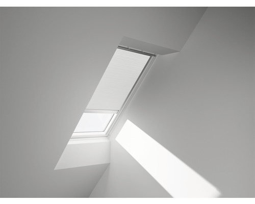 VELUX Plissé honingraat bediening op zonne-energie FSC C02 1045S wit