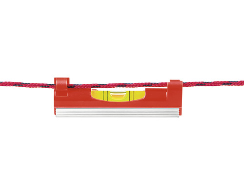 Koordwaterpas, rode kunststof behuizing