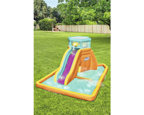 Opblaasbare waterglijbaan met zwembad voor de tuin