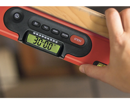 Digitale waterpas met display voor hoekmeting