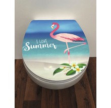 Toiletbril met flamingo- en zomerontwerp
