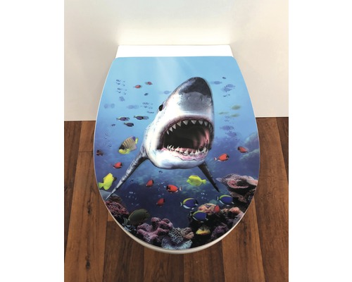 Toiletzitting met haaienmotief
