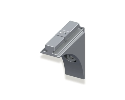 ALFER coaxis®-verbindingshoek met kogels, gepolijst aluminium, h/d 48,5 mm Bevestigingsbeugel voor een zonnepaneel