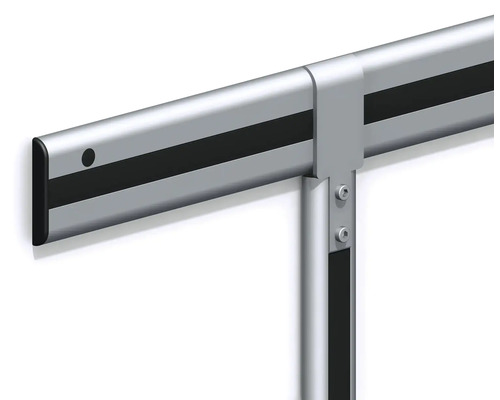 Aluminium plankdrager met zwarte inzet en schroefbevestiging