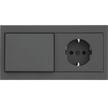 BERKER K1 Inbouw wandcontactdoos (wcd) RA 1-voudig antraciet-thumb-1 BERKER K1 Inbouw wandcontactdoos (wcd) RA 1-voudig antraciet-thumb-1