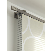 GARDINIA Gordijnrail Luxor geborsteld staal 35x14 mm 240 cm