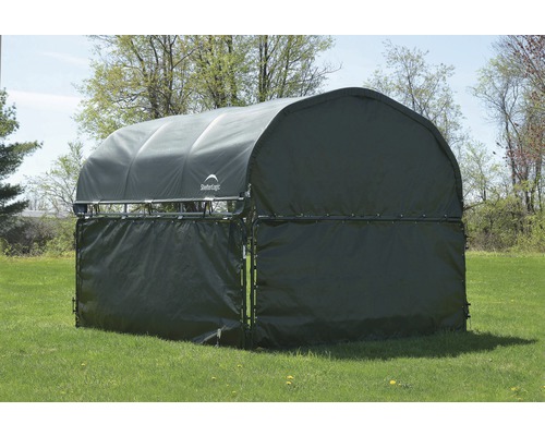 ShelterLogic opslagtent met stalen frame en stoffen zeil