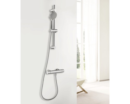 Douchesysteem met handdouche en thermostaatkraan voor wandmontage