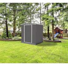 SPACEMAKER Tuinhuis Ezee zadeldak galvanisch verzinkt grijs, 177x157x183 cm, inhoud 4,11 m³-thumb-1