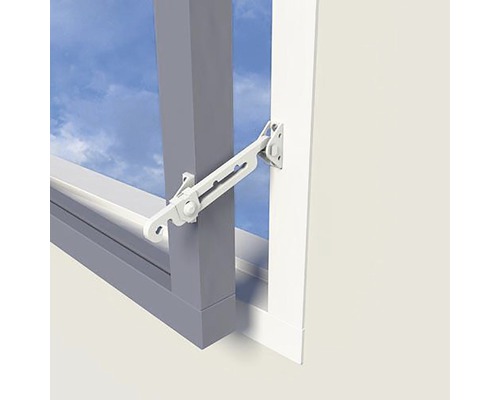 Raam met raamhaak voor beveiliging