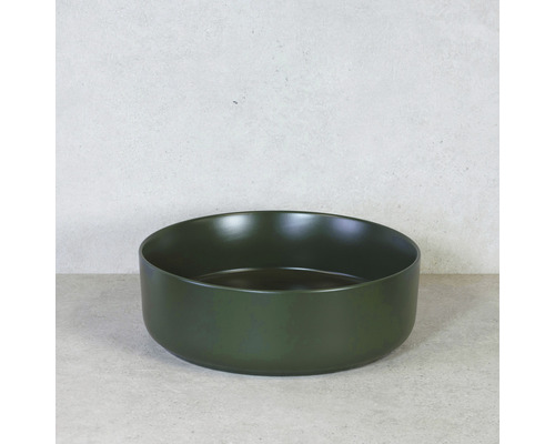 Groene keramische schaal