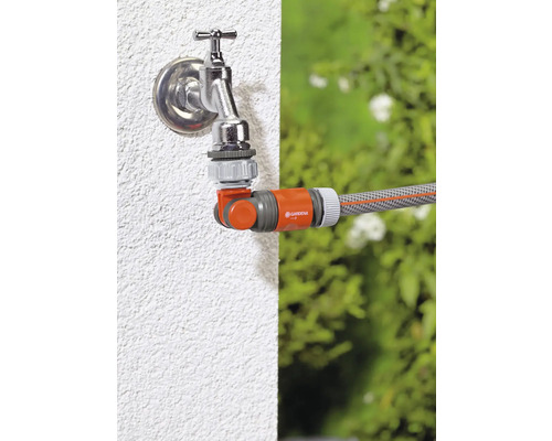 Gardena hoekstuk voor kraan met waterkraan en tuinslang