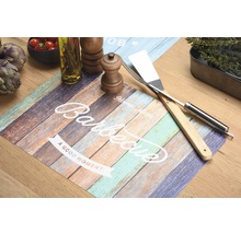 Decoratief placemat met barbecue motief en barbecue bestek