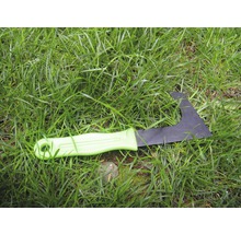 Onkruidsteker met kunststof handvat in het gras