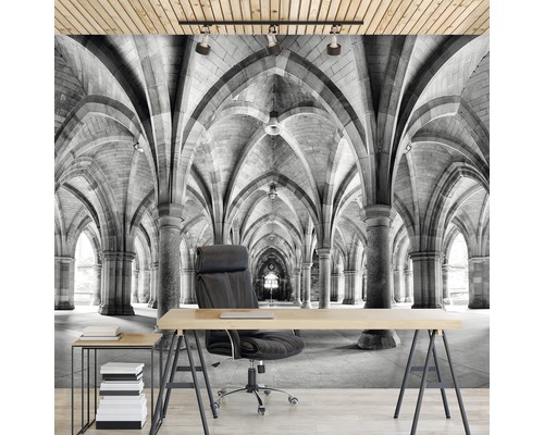 Fotobehang met stenen boogmotief voor een kantoor