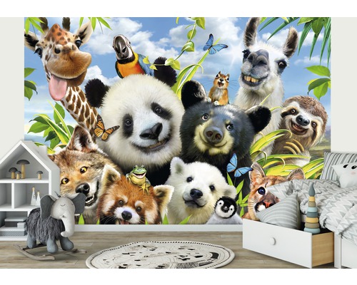 Fotobehang met dierenmotief in kinderkamer
