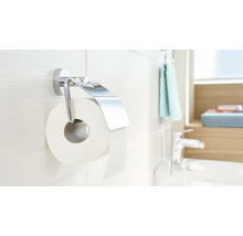 TESA Smooz toiletrolhouder met klep RVS 130x145x54 mm