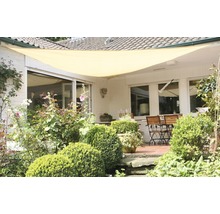 FLORACORD Schaduwdoek wind- en waterdoorlatend driehoek beige 500x500x500 cm