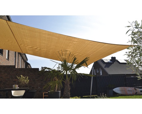FLORACORD Schaduwdoek wind- en waterdoorlatend beige 250x300 cm