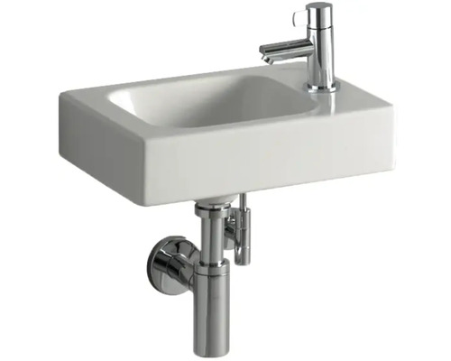 Rechthoekige wastafel met kraan en sifon