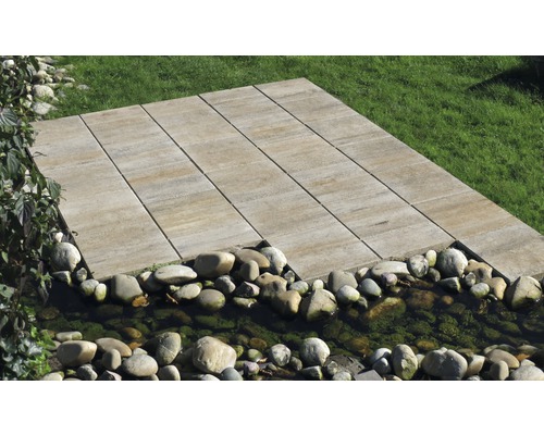 DIEPHAUS Terrastegel iStone Pure met facet schelpkalk, 40 x 40 x 4 cm