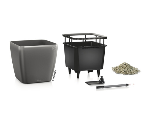 Lechuza Cube Glossy Triple plantenbakset met accessoires