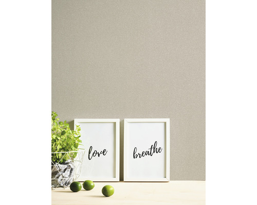 Decoratieve wanddecoratie met twee ingelijste posters, een plant en limoenen.