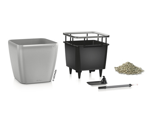Lechuza Cube Glossy plantenpot set met irrigatiesysteem en accessoires